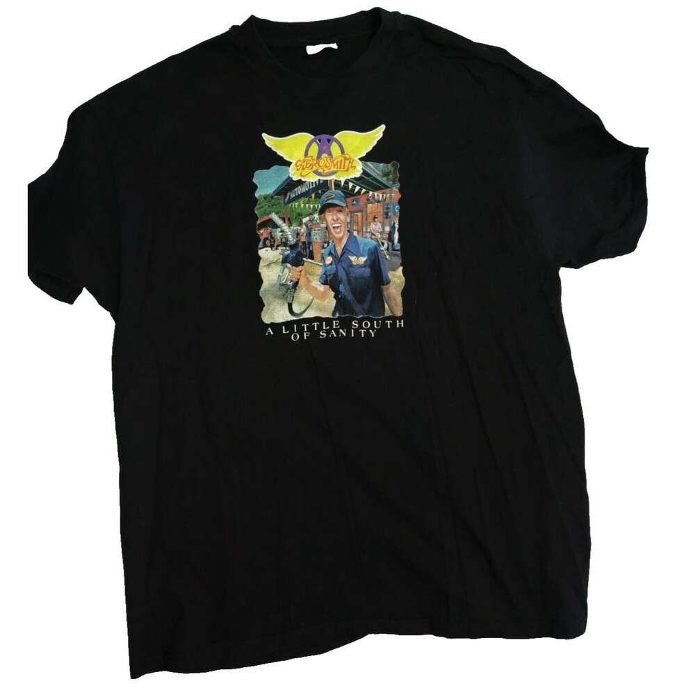 Vintage Aerosmith "A Little South of Sanity" T-Shirt – XXL – Hanes Beefy-T